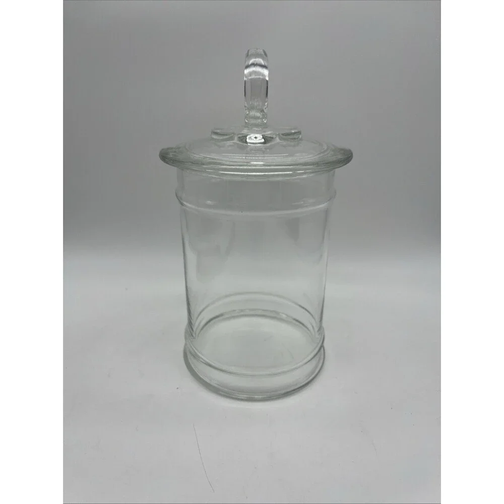 Vintage Glass Apothecary Jar w/ Lid, Storage Container